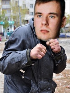 Create meme: a homeless person with his fists, homeless Dima, male