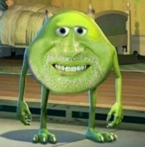 Create meme: Mike wazowski, Mike Wazowski meme with Sally's face original, meme mike wazowski