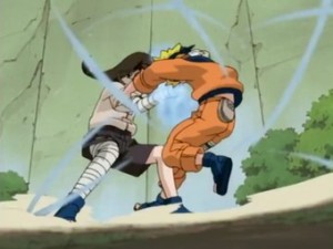 Create meme: team naruto vs team Neji, naruto and Neji fight, naruto vs Neji 62 series