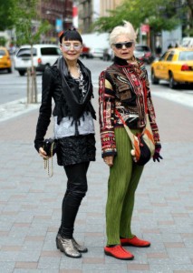 Create meme: two fashionable Granny pictures, street fashion, street fashion Seoul