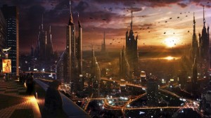 Создать мем: футуристический мир будущего, future city, футуристический город арт