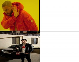 Create meme: meme drake, rapper Drake meme, Drake meme template