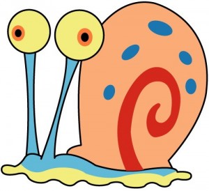 Create meme: the drawing of the snail from sponge Bob, the snail Gary gets angry, snail spongebob Gary