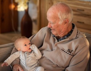 Create meme: child, grandfather and grandson, grandpa