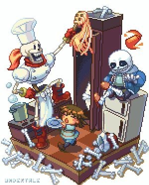 Create meme: papyrus spaghetti pixel, papyrus spaghetti, sans 