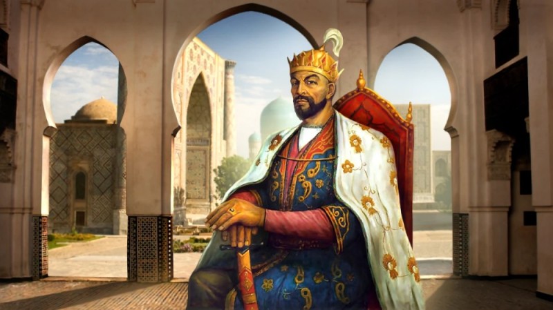 Create meme: tamerlane, Timurid empire, about amir temur