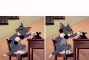 Create meme: Tom and Jerry, Jerry meme, Tom calls meme