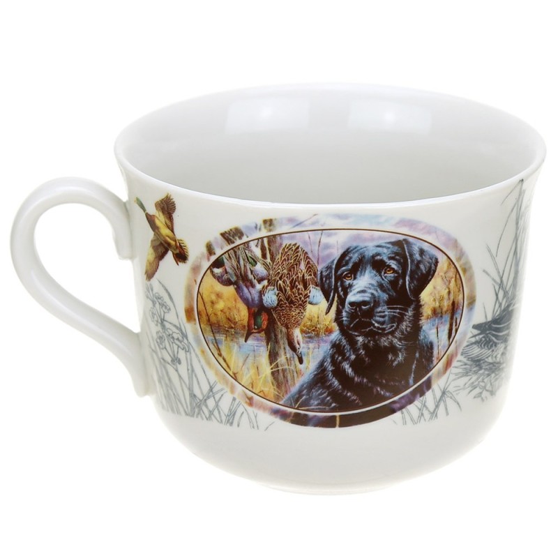 Create meme: Dulevsky porcelain cup hunting dogs spaniel, lefard mug, 300 ml, mug hunting porcelain verbilki