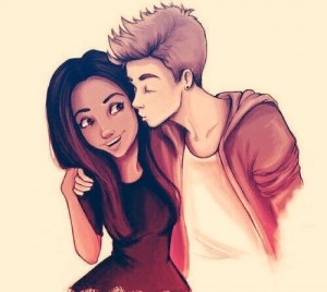 Создать мем: flawlessbieber, cute couple, couple art