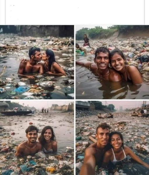 Create meme: jokes gags, india meme, The Ganges river in India is the dirtiest