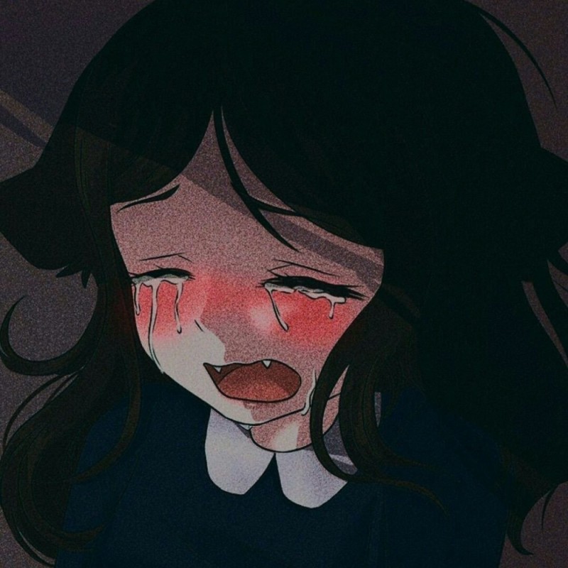 Create meme: anime crying, sad anime Chan, anime aesthetics sadness