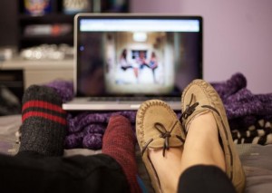 Create meme: cozy, watching TV, feet