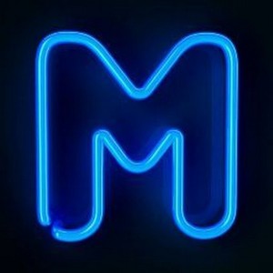 Create meme: neon letter m, neon letter n, neon signs
