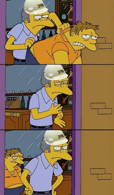 Create meme: the simpsons mo, The Simpsons Bar meme, memes the simpsons