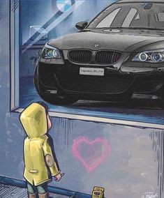 Создать мем: мальчик у витрины с bmw e60, мальчик у витрины бмв, автомобиль