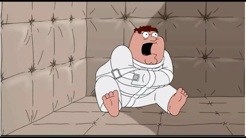 Create meme: Peter Griffin is in a mental hospital, Peter Griffin , Family Guy's mental hospital