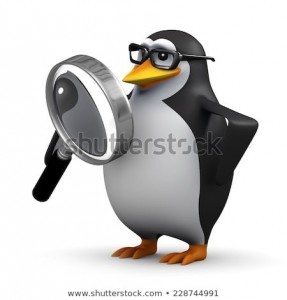 Create meme: penguin, penguin with a magnifying glass, meme penguin bow