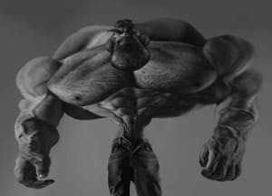 Create meme: bodybuilder, giga chad