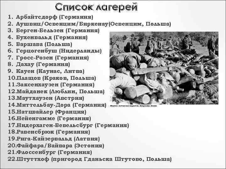 Концентрационные лагеря вов презентация