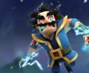 Создать мем: электро визард clash royale, clash royale фон с громовержец, клеш рояль легендарный персонаж громовержец