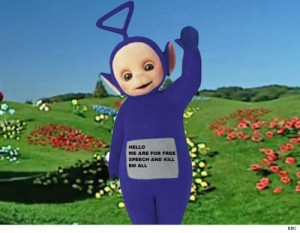 Create meme: Teletubbies tinky Winky, teletubbies tinky winky, teletubbies everywhere