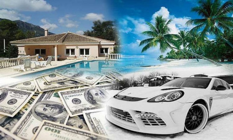 Create meme: luxury and wealth, for the wish card, house car money