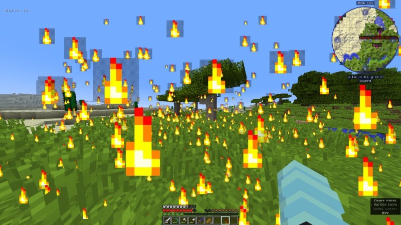 Create meme: minecraft PE, fire in minecraft, fire minecraft