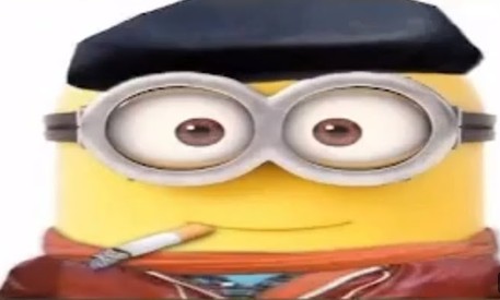 Create meme: minion in a cap, minion meme, eye minion