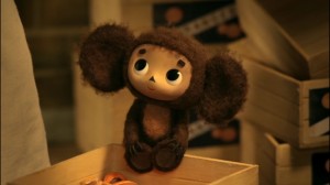 Create meme: crocodile Gena, birthday Cheburashka, cheburashka