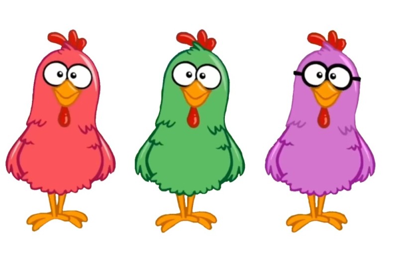 Create meme: galinha pintadinha , painted chicken 3, cartoon chicken