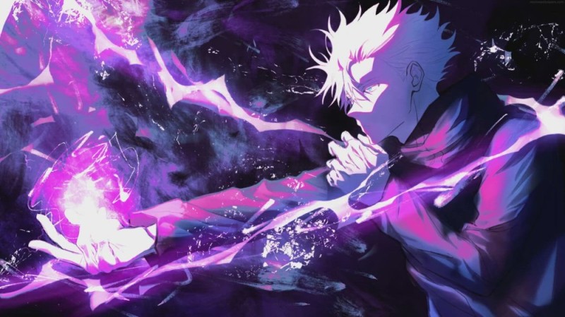 Create meme: gojo hollow purple, magical battle anime, Anime Magic Battle of Gojo