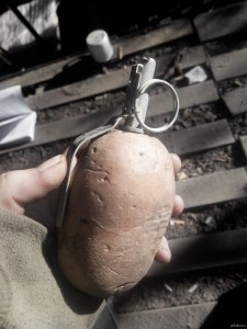 Create meme: sweet potato, hand grenade, the potato grenade