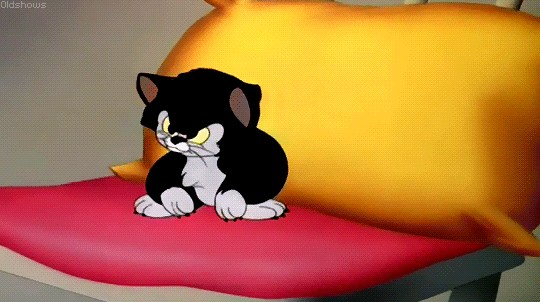 Создать мем: кот, обиженный кот из мультика, фигаро мультфильм дисней