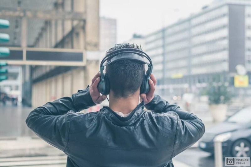 Create meme: the man in the earphones, headphones , a man with headphones