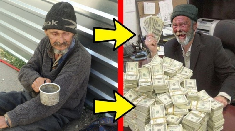 Create meme: a lot of money, homeless person meme , money lots of money