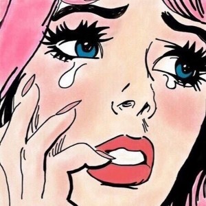 Create meme: girl pop art, pop art girl crying, pop art girl cry