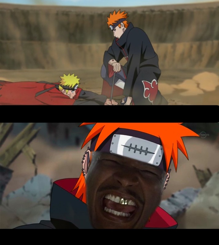 Create meme: naruto vs Paine, The battle of Naruto and Payne, Naruto Payne Tendo