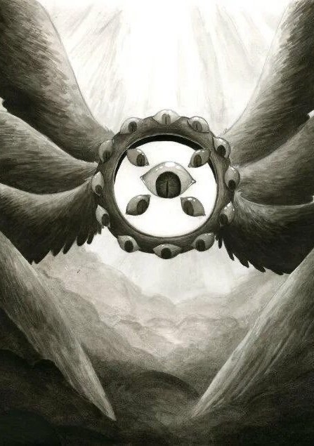 Create meme: cherubs with wheels, Ofanim seraphim cherubim, Seraphim cherubim