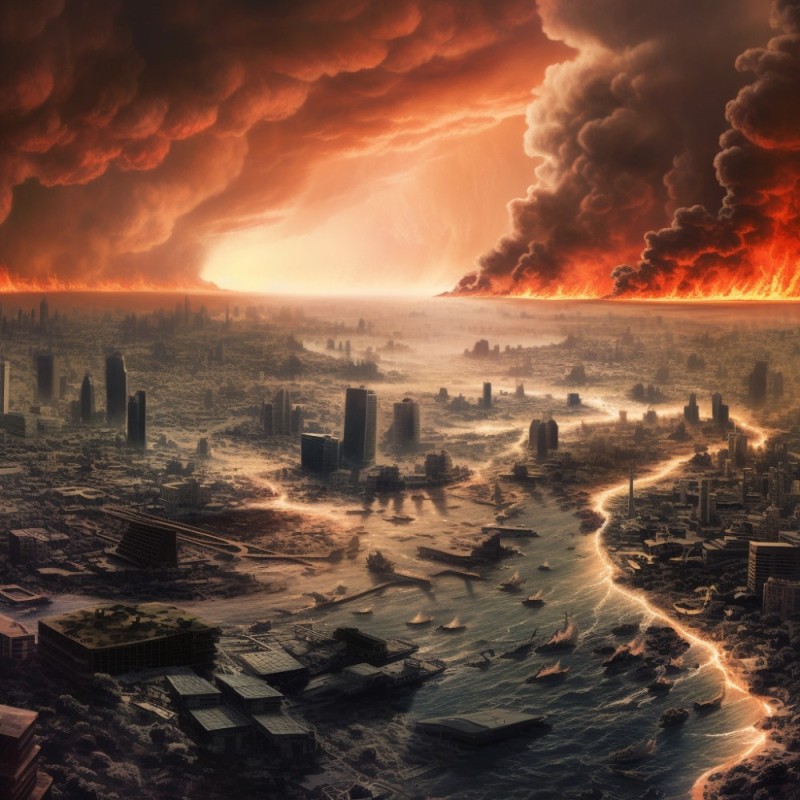 Create meme: after the apocalypse, the death of civilization, cataclysm