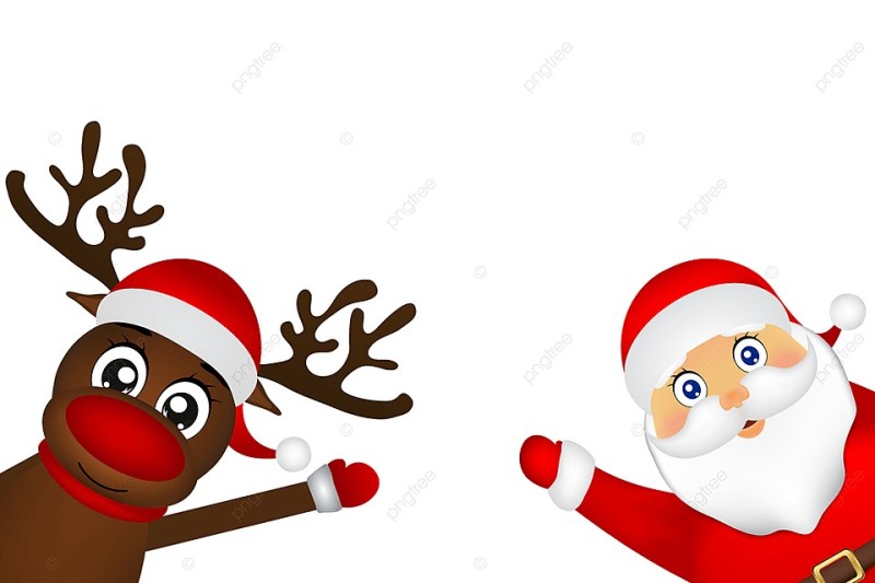 Create meme: santa claus, reindeer , santa claus with reindeer