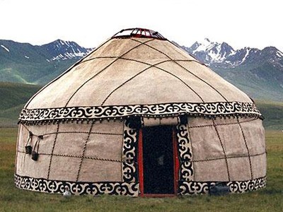 Create meme: kazakh yurt, Yurt , buryat yurt drawing