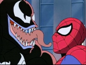 Create meme: new cartoon, venom, spiderman