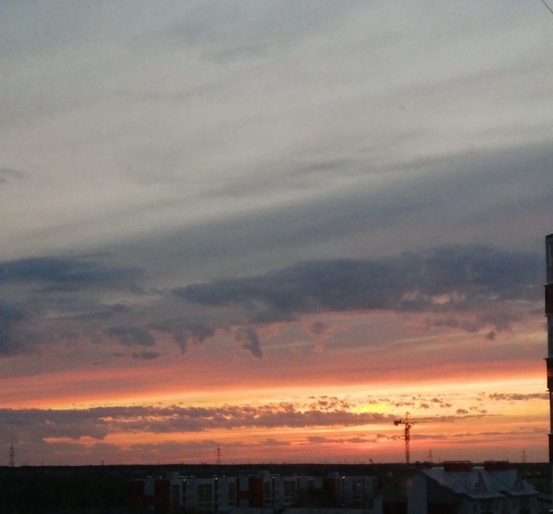 Create meme: the evening sky , clouds sunset, sunset 