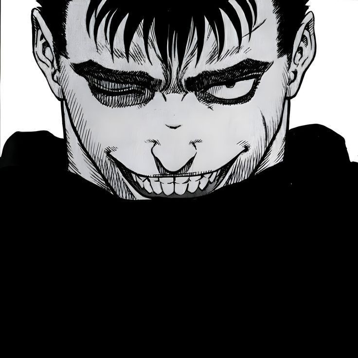 Create meme: berserk GATS smile, anime berserk gats smile, Berserk gats grin