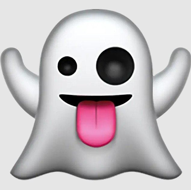 Create meme: Emoji ghost, ghost smiley face, Emoji ghost