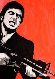 Создать мем: тони монтана scarface pop art, тони монтана арт, лицо со шрамом