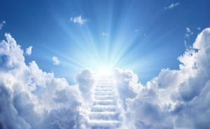 Создать мем: рай небесный, лестница в облака, божественный фон