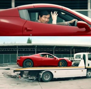 Create meme: auto , Ferrari car, a frame from the movie