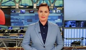 Create meme: Russian TV channels, speakers of the program time, the presenter of the program time Catherine