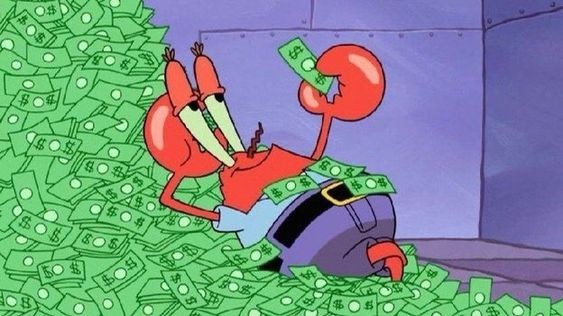 Create meme: spongebob Mr. krabs, Mr. Krabs with the money, Mr. krabs from spongebob